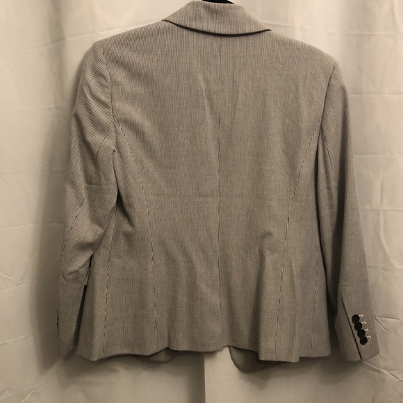 Ann Taylor Blue Seersucker 2 Button Blazer - Picture 3 of 6